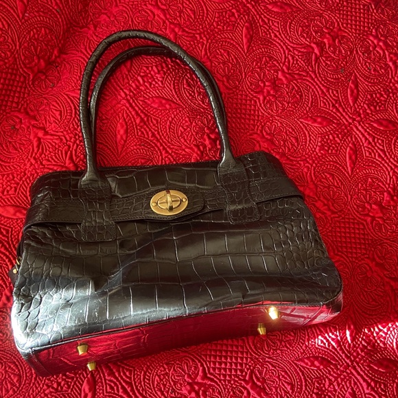 Pristine Michael Rovi Italian crocco embossed leather satchel - Picture 1 of 16